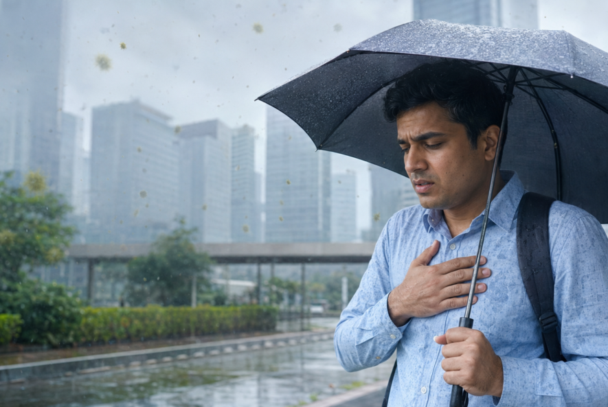 Why Monsoon Triggers Asthma in Gurgaon - Dr Shivanshu Raj Goyal